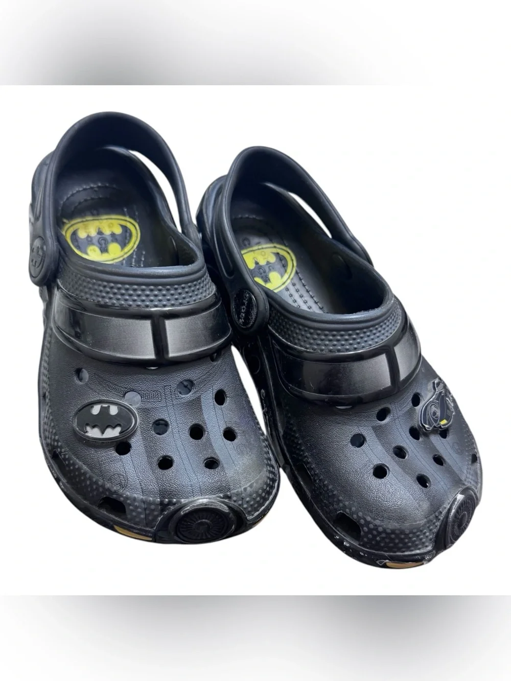 CROCS Toddler Black Batman Slip-On Clog Sandals